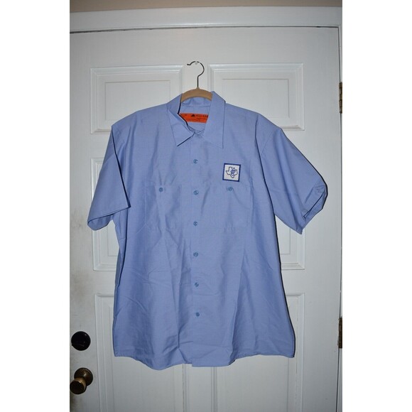 Vtg Short Sleeve Delivery Work Shirt Red Kap Men's XL Service Station etc.. - Picture 2 of 6